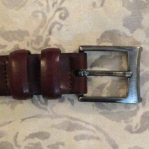 Dark Brown Leather Belt